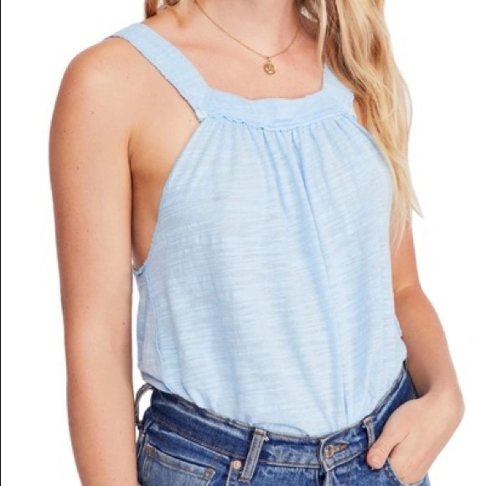 Free People We The Free Good For You Tank Light Blue
